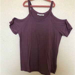 Express off the shoulder top size xsmall purple